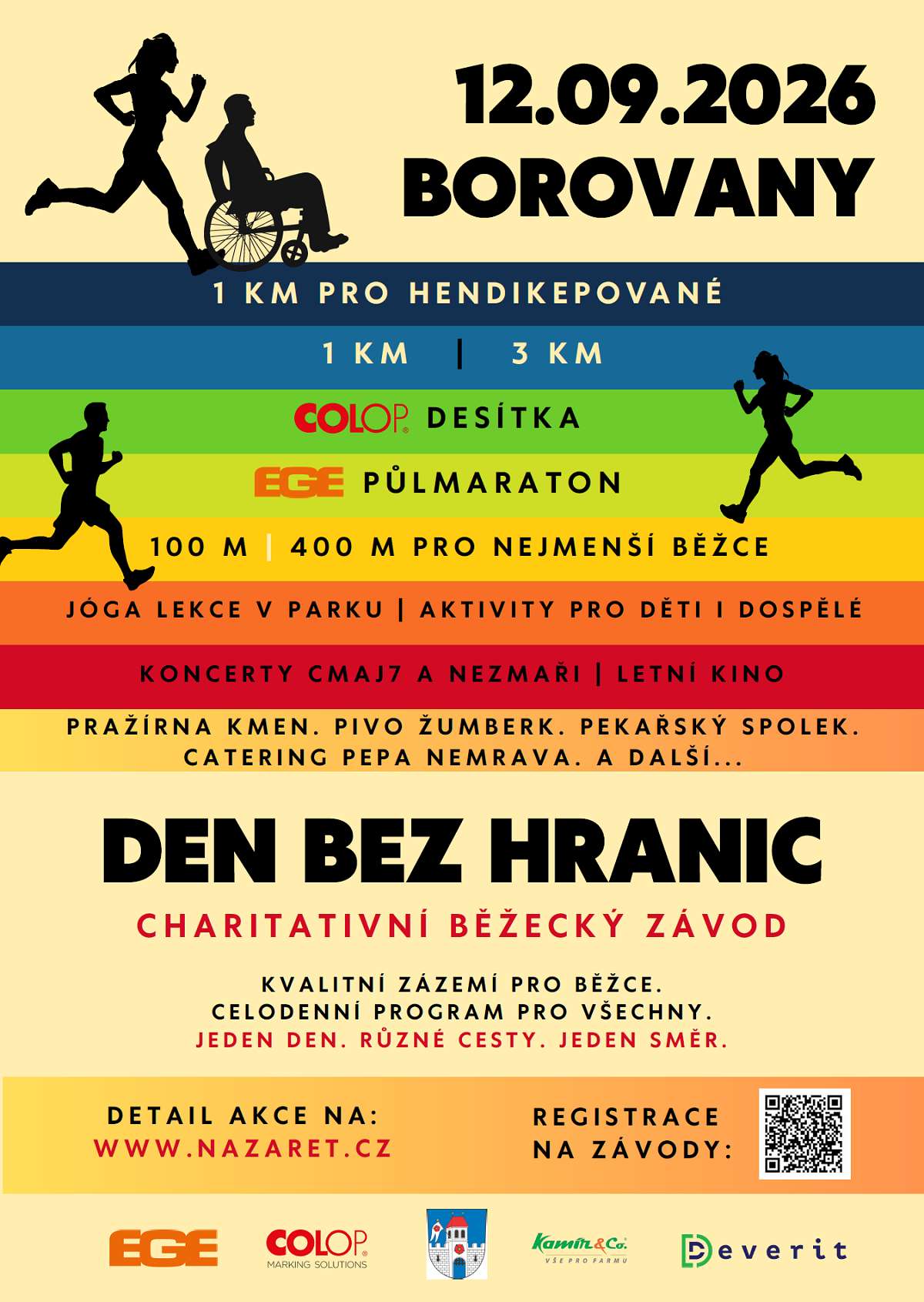 Den bez hranic 12.9.2026 Charitativní závod Borovany COLOP